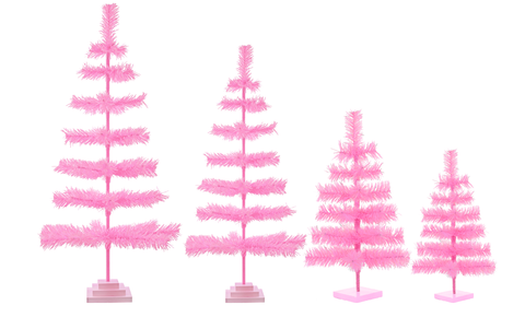 Pink Christmas Tree Hand-Made by Lee Display