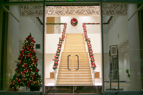 商业地产建筑办公公园照明节日圣诞节装饰装置户外室内室内花环树木花圈照明球装饰品
