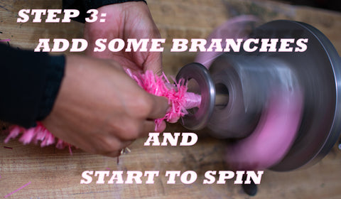 Step 3 of How to Make a Pink Christmas Tree from Lee Display using our Branching Machines