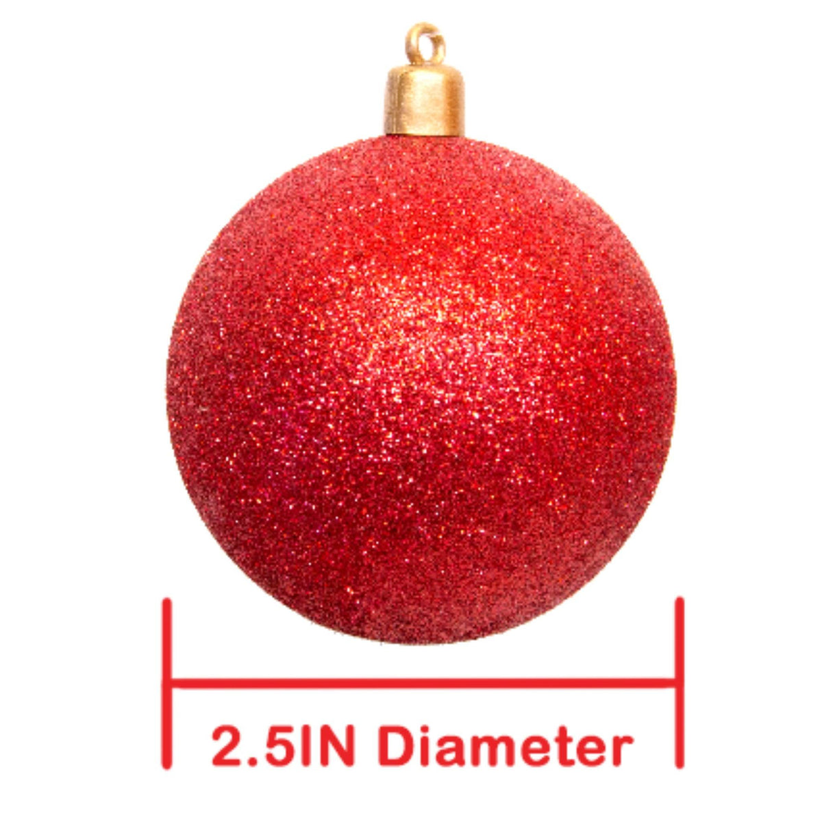 Lee Display's Plastic Glitter Red Ball Holiday Decorations