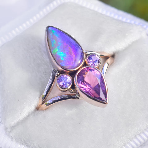 Opal and Sapphire Ring, Promise Rings