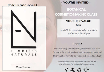 Elodies Naturals Gift Certificate DIY workshop