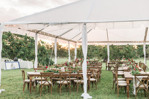 wedding rentals - tent, chairs & tables