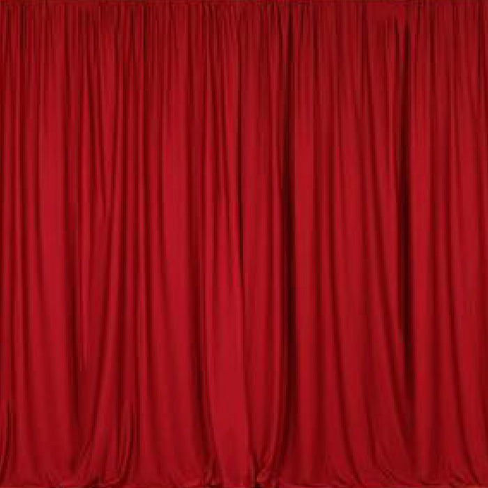 Pipe Drape With Red Curtain