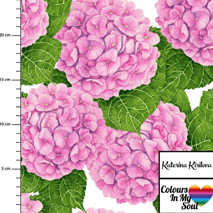 Mønstret jersey - Hortensia Rosa - Colours in my Soul