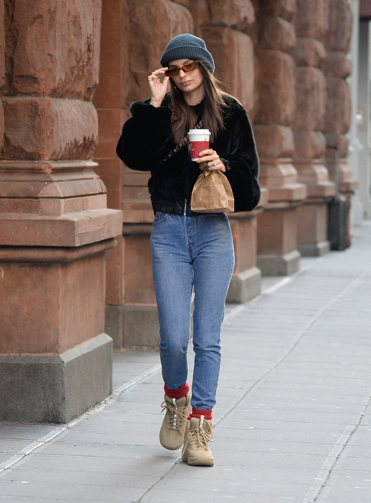 hiking boots and skinny jeans