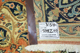 2.9x2m Silk-inlaid Paisley Mashad Rug