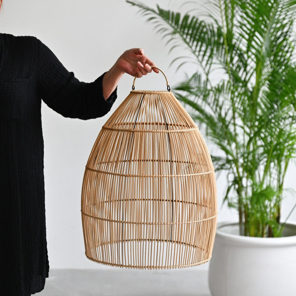 wicker pendant shade