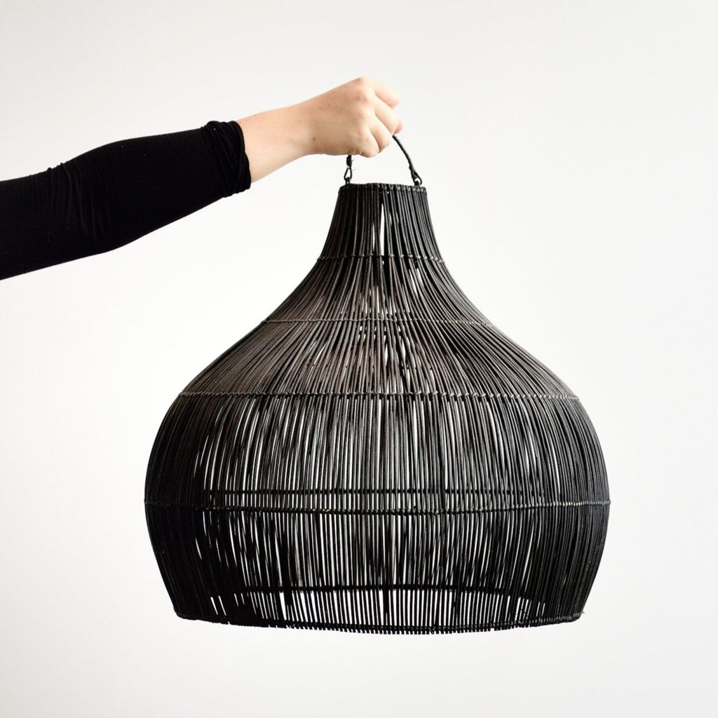 black pendant lamp shade