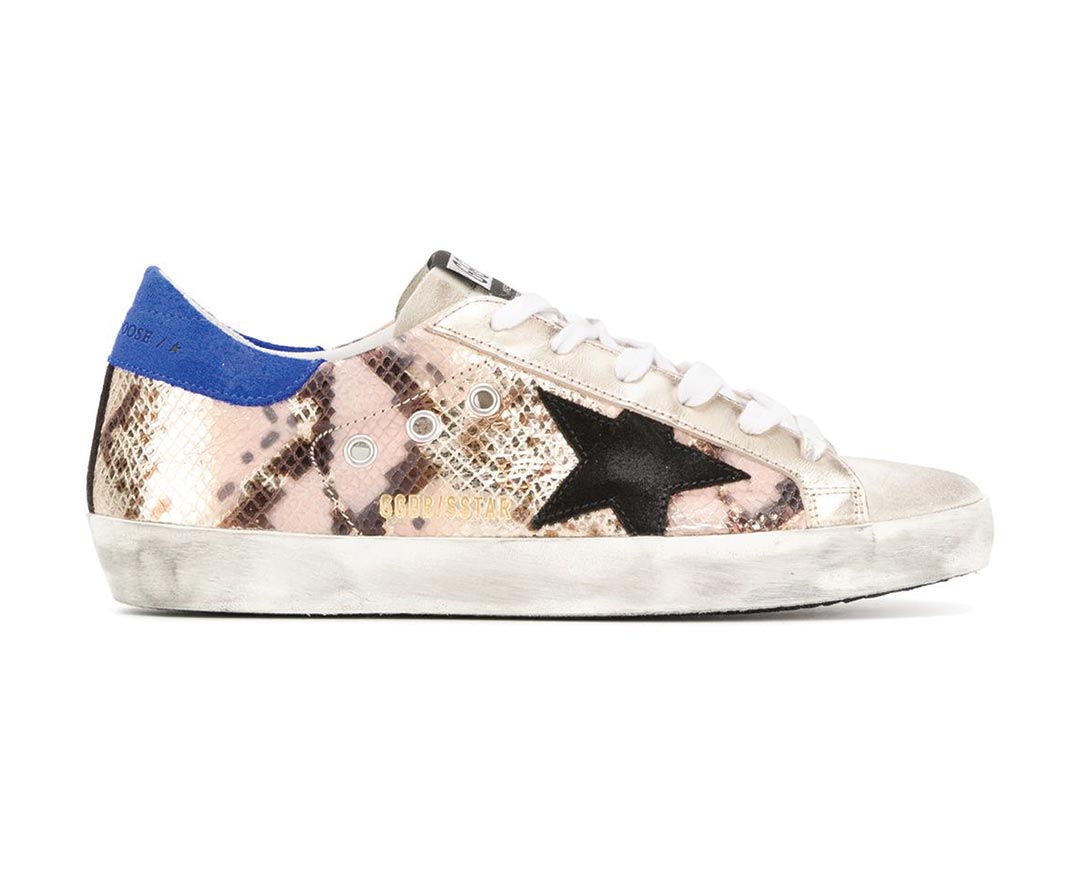 GOLDEN GOOSE DELUXE BRAND BLACK STAR PYTHON SUPERSTAR