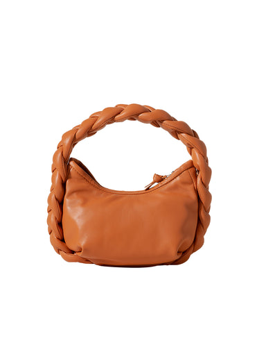 Totes bags Hereu - Espiga mini braided handle leather handbag -  ESPIGAMINICHESTNUT