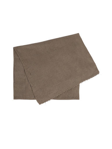 Knotted monogram wool silk blanket scarf silver grey – Totême