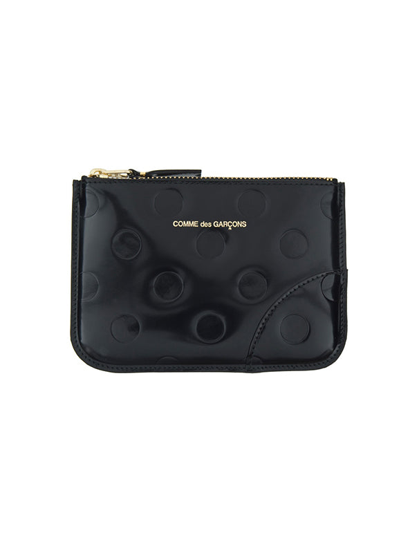 Comme Des Garcons Dots Embossed Small Zip Wallet
