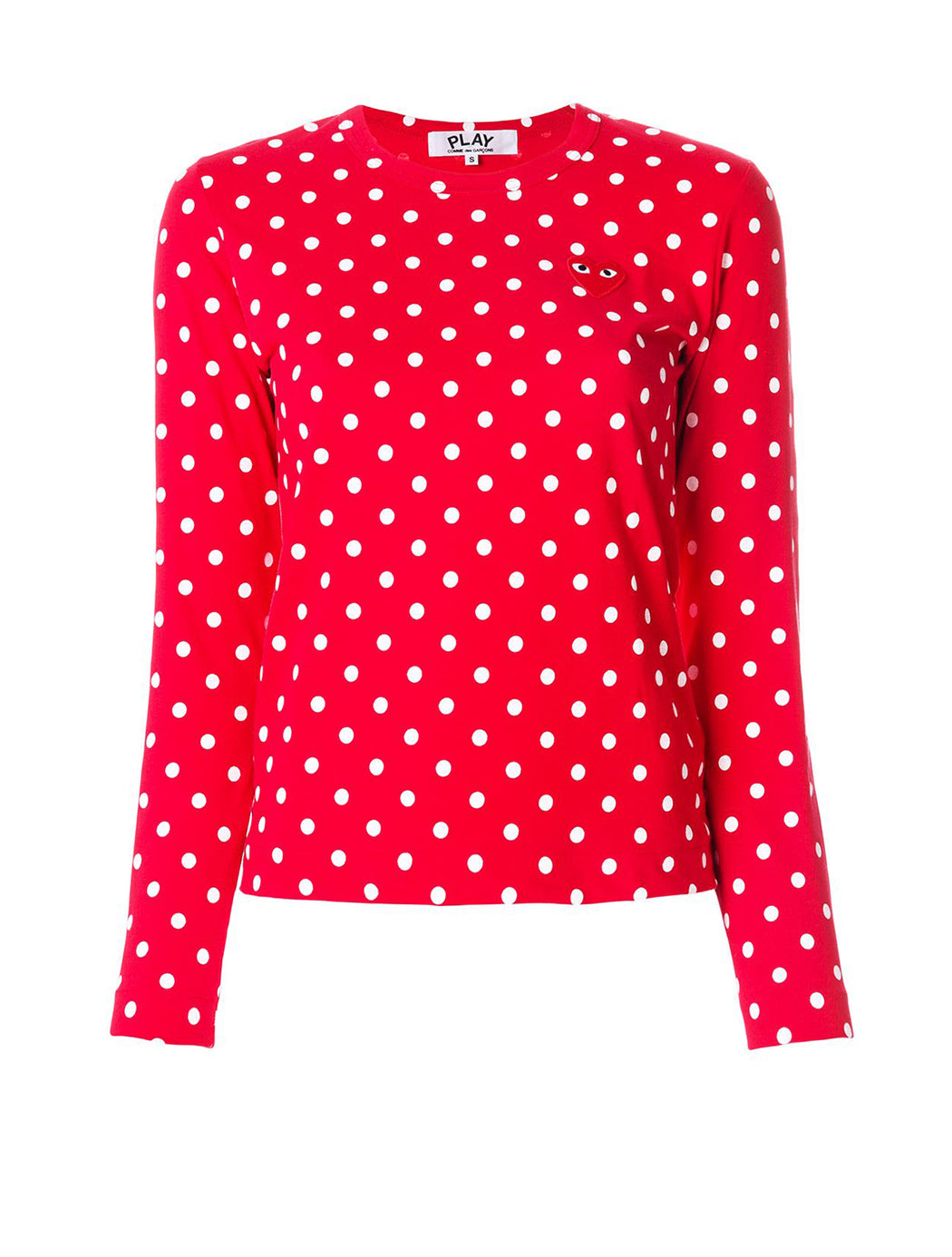 comme des garcons polka dot shirt