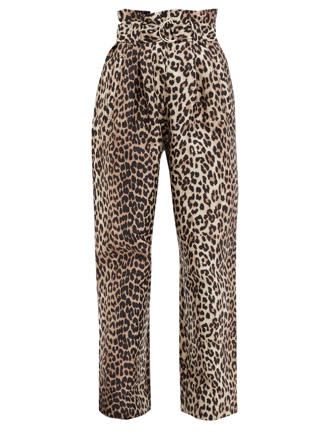 Shop Ganni Crispy Jacquard Leopard Trousers Online | Camargue Fashion ...