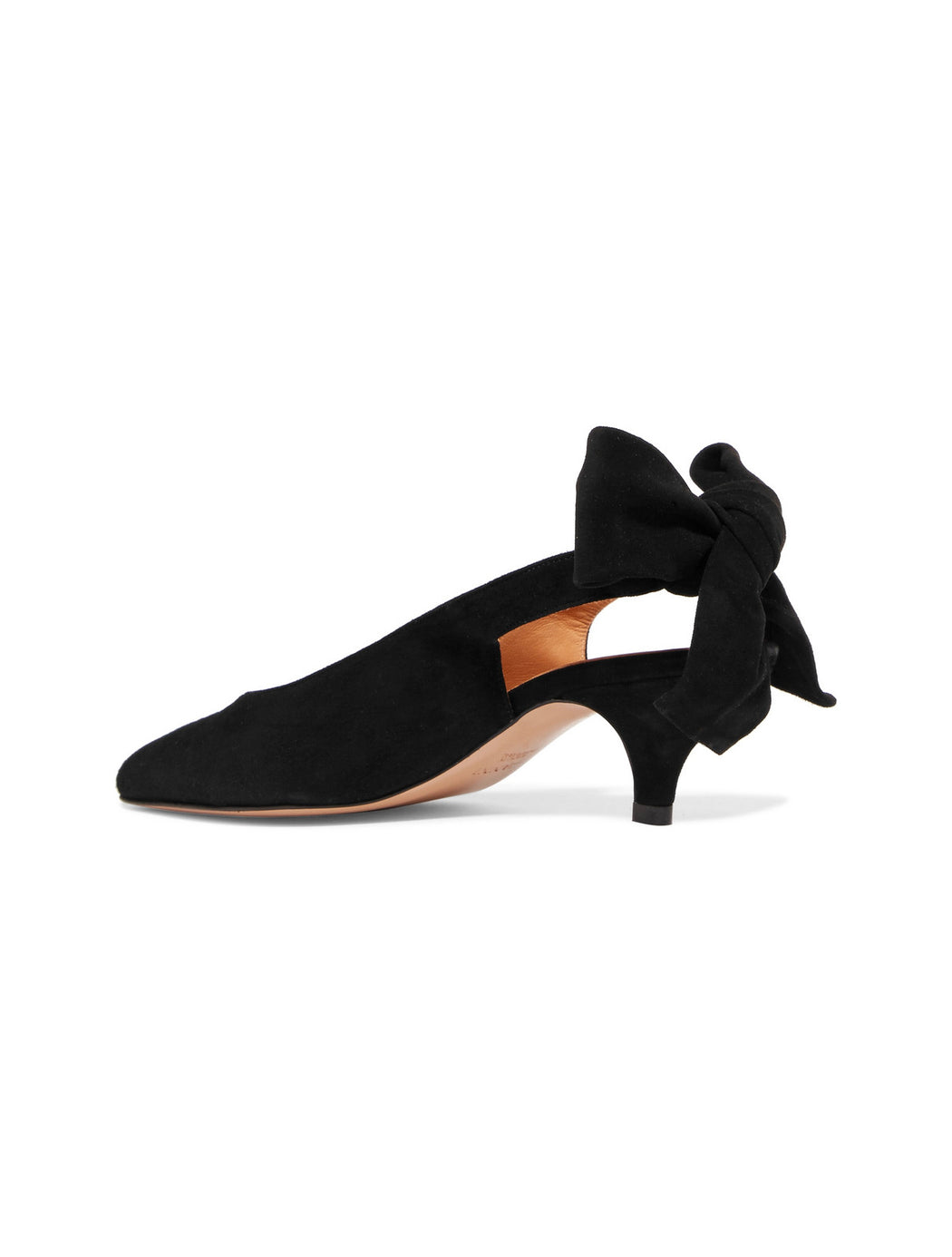 ganni bow kitten heel