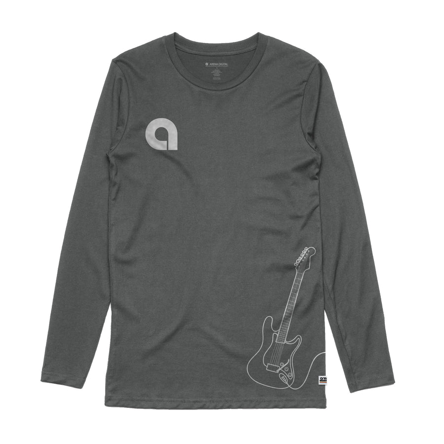 Arena Guitar -  Men's Long Sleeve Tee Shirt - Band Merch and On-Demand Designer Shirts