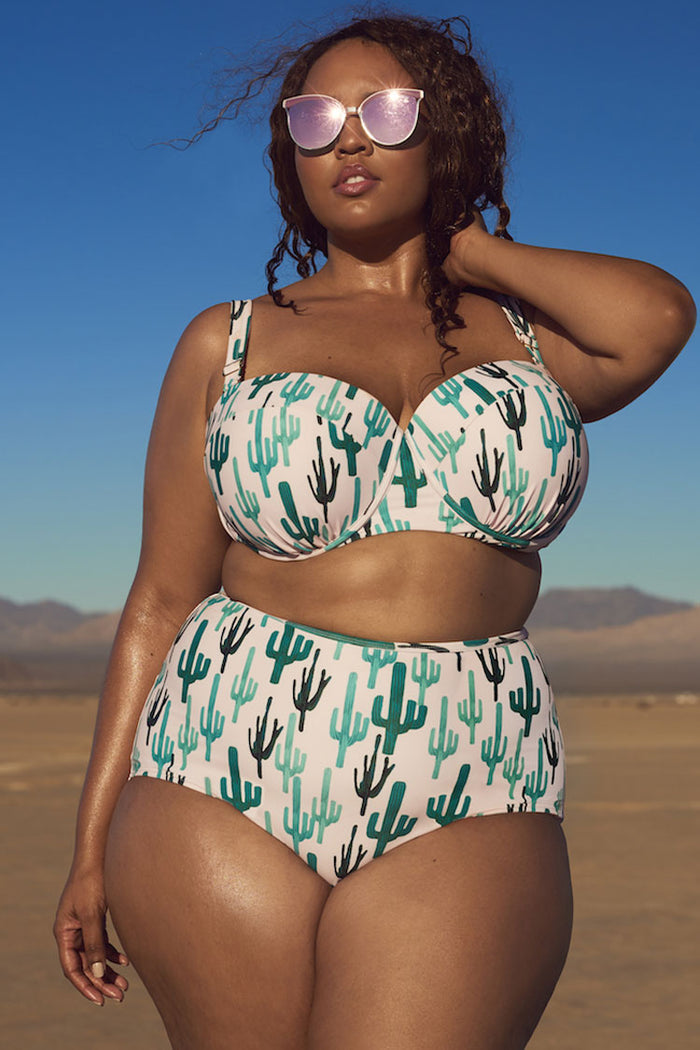 green plus size bathing suit