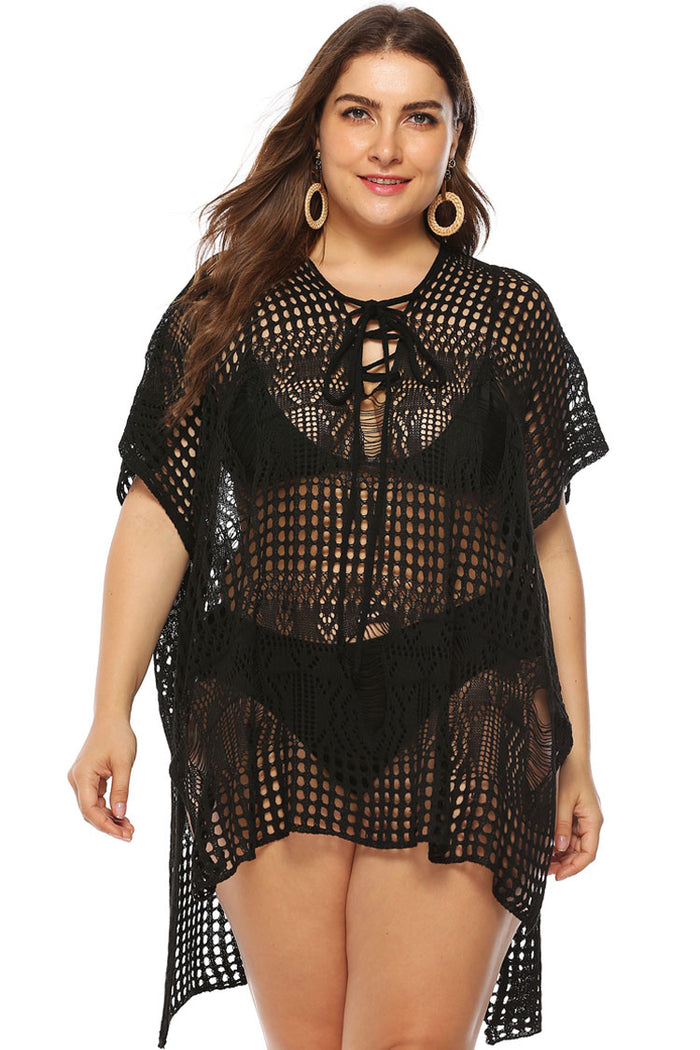 plus size black bathing suit cover up