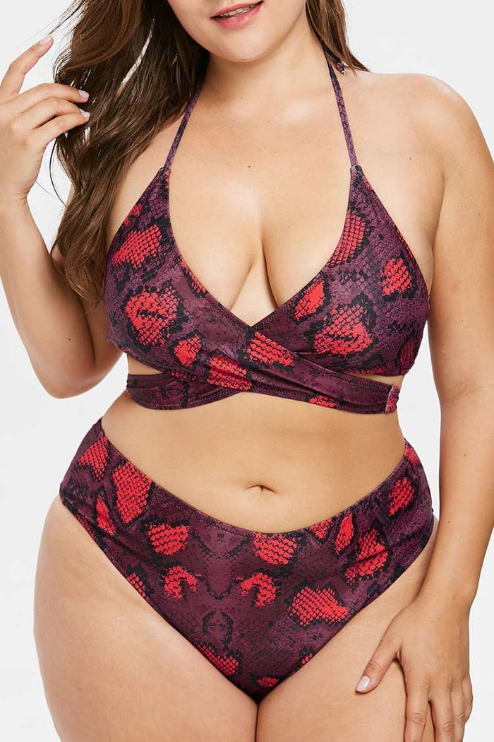 plus size snakeskin bathing suit