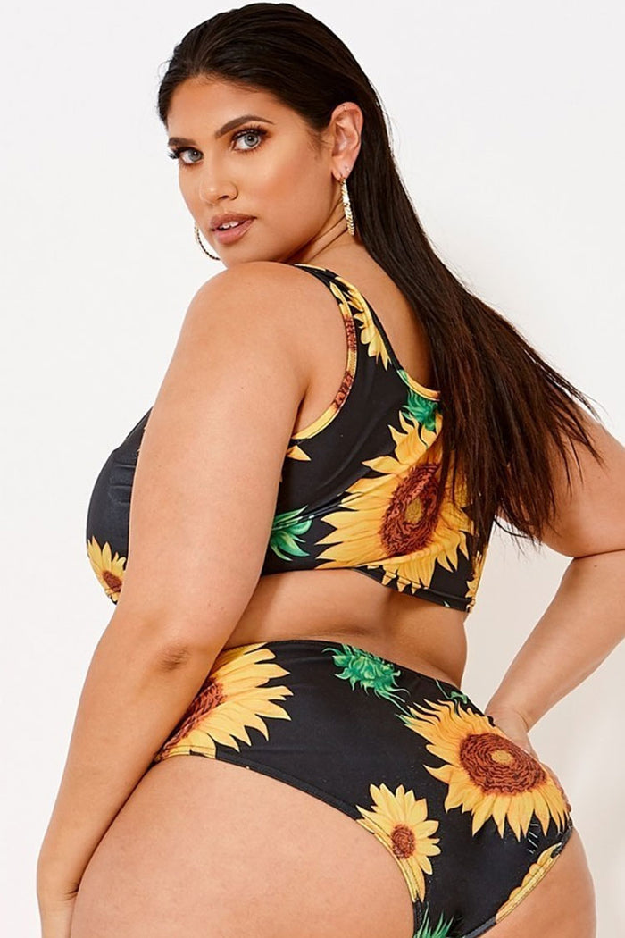 plus size sunflower bikini