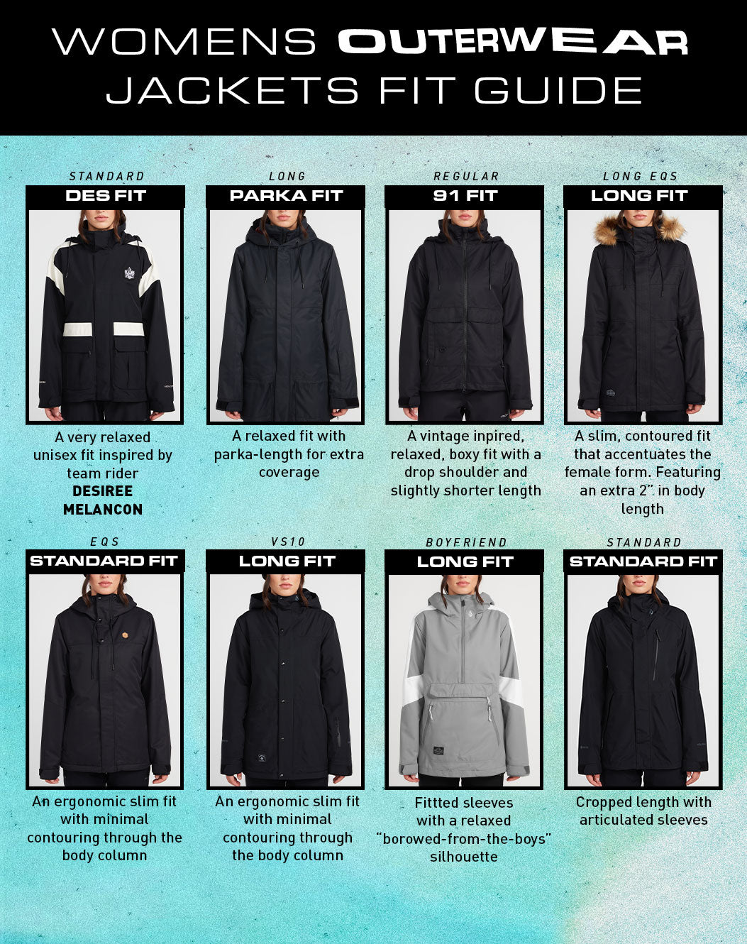 Volcom Women Snow Jackets Size Guide