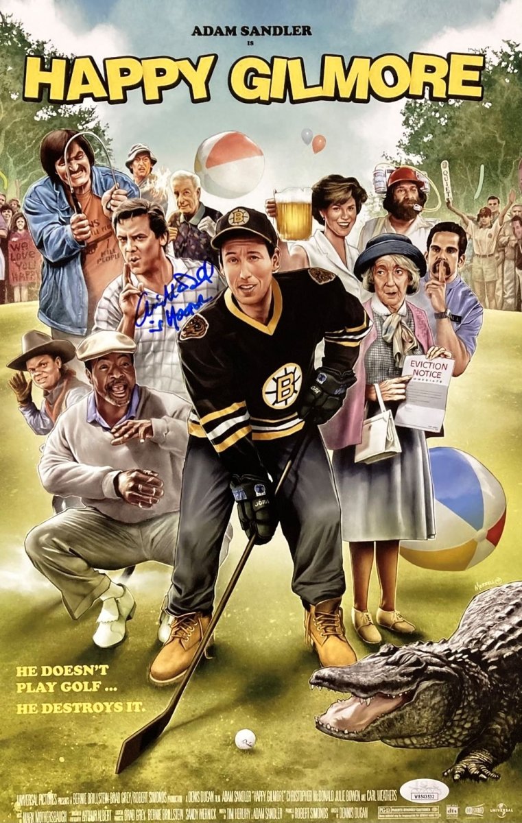 Christopher McDonald Signed 11x17 Happy Gilmore Photo Shooter Inscribed JSA