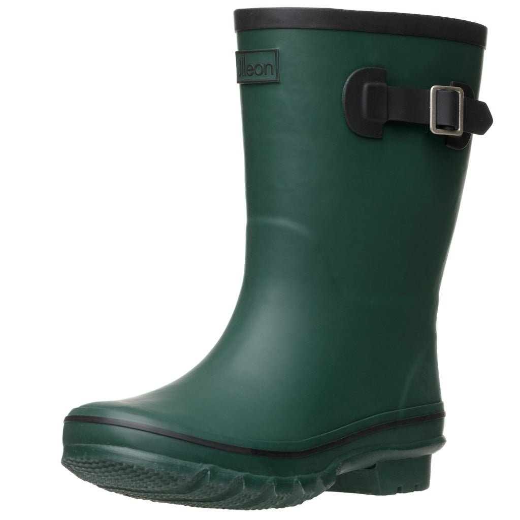 Half Height Dark Green Wellies - Wide Foot & Ankle – Jileon Wellies