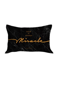 Letter Marble Cushion Cover