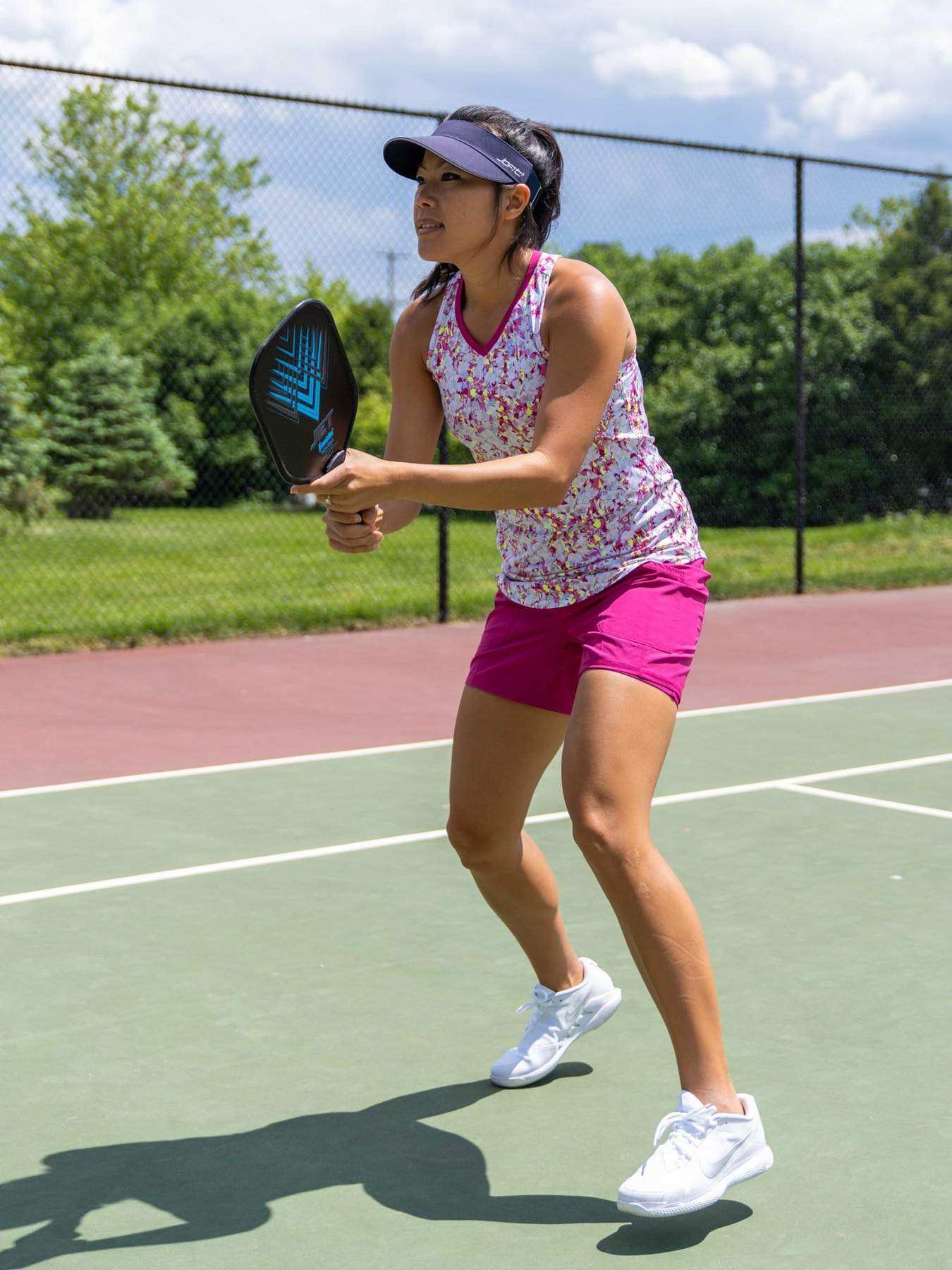 Pink pull on shorts