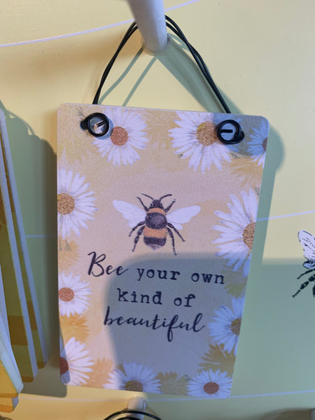 painted wooden signs mini sign bee your own kind of beautiful