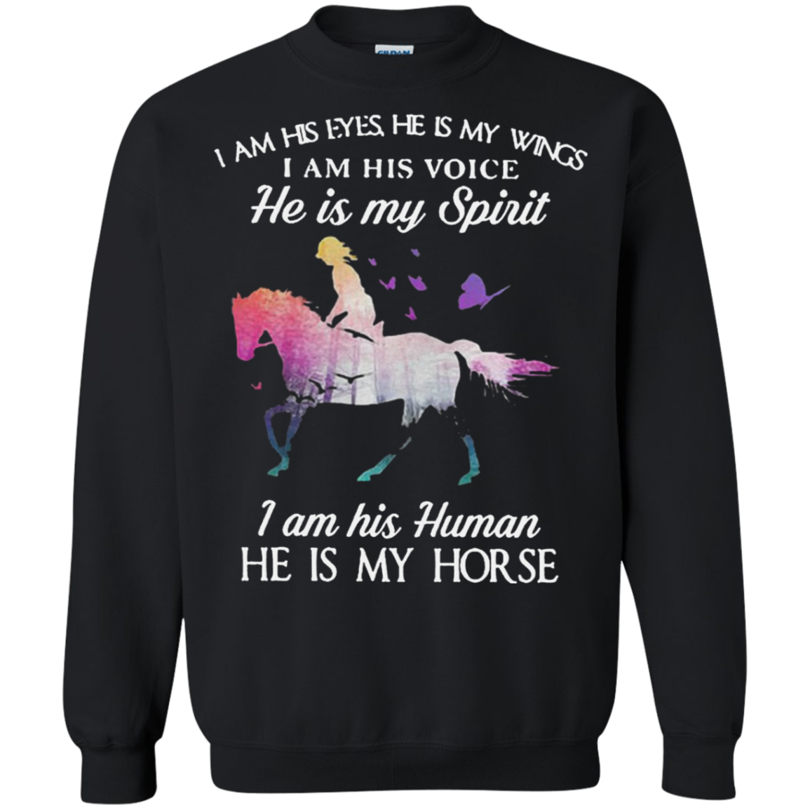 I Am His Eyes He Is My Wings I Am His Voice He Is My Spirit Horse Shirt 