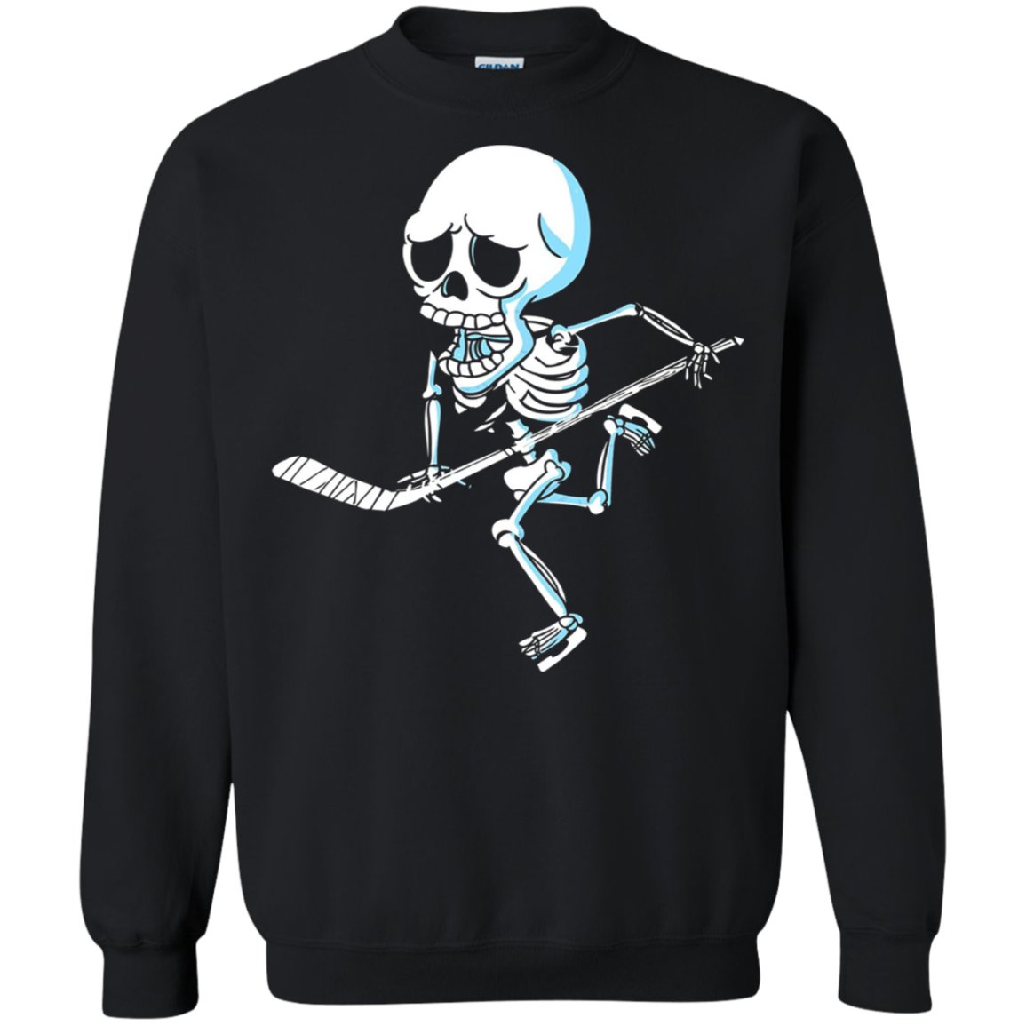 Skeleton Hockey Funny Halloween T Shirt
