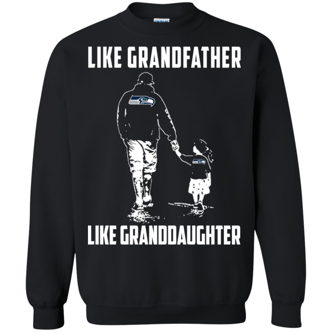 Seattle Seahawks Like Grandfather Like Granddaughter T Shirt 