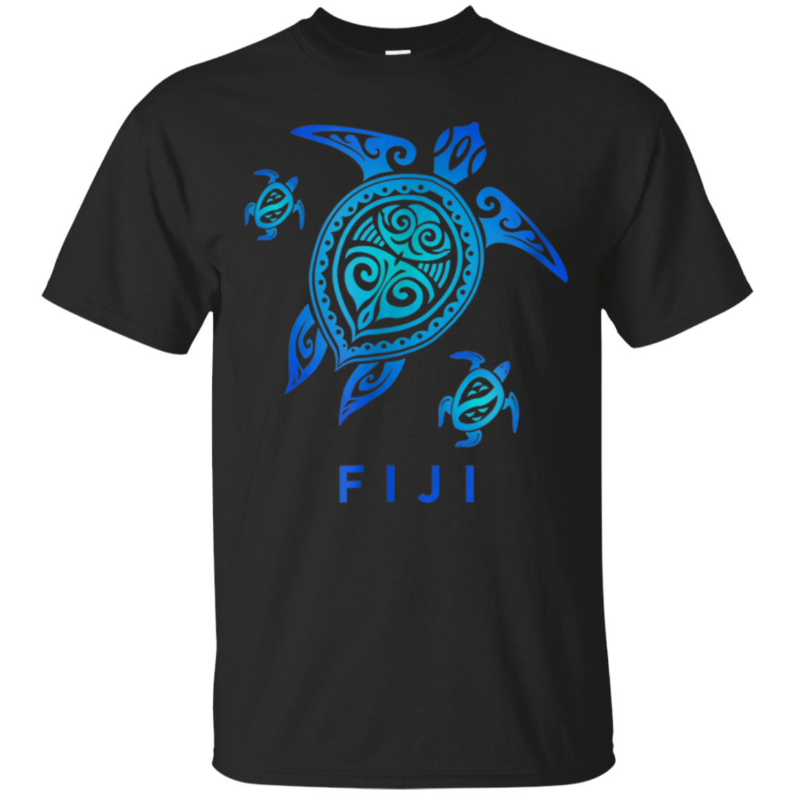 Fiji Shirt Sea Blue Turtle Shirt
