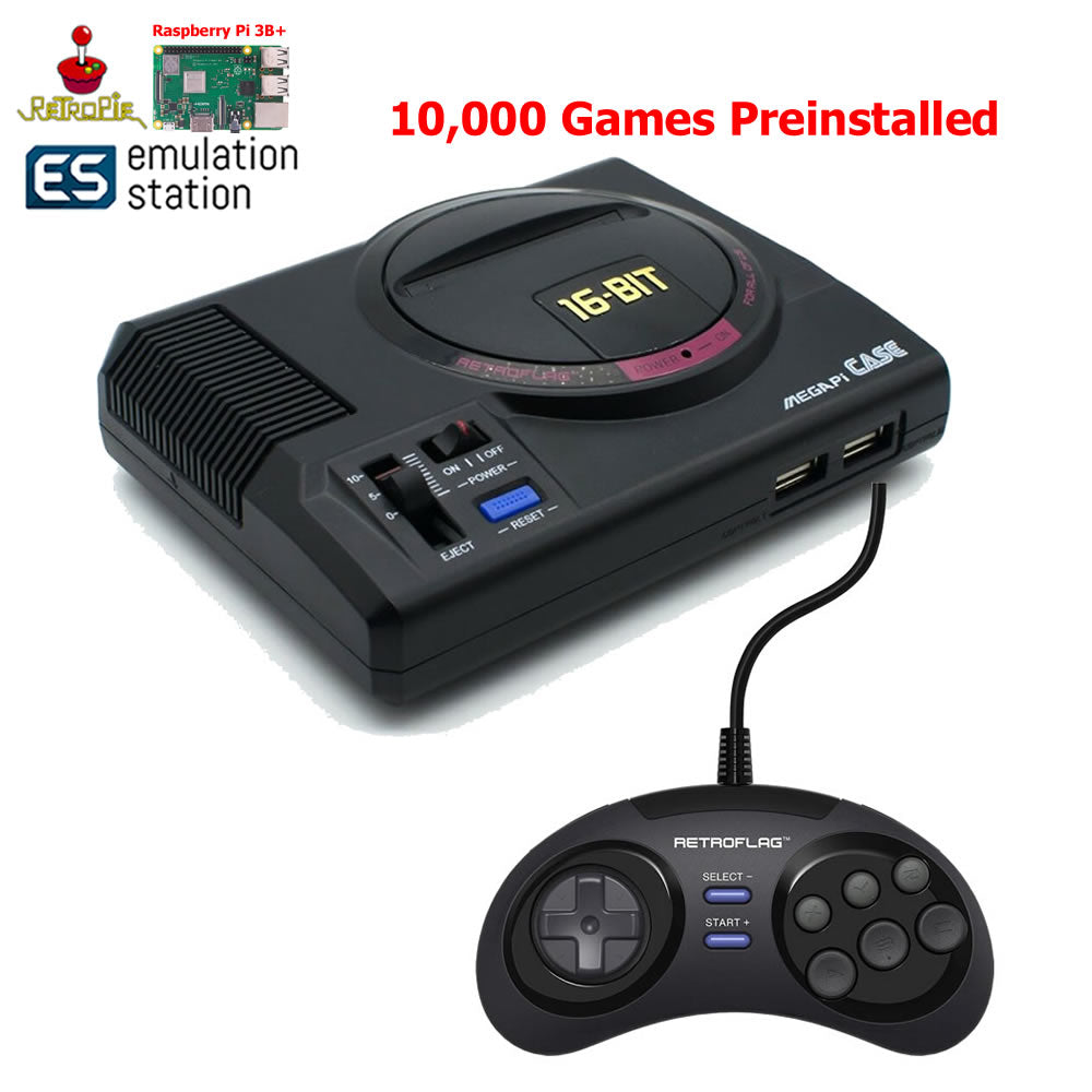 moordenaar Vergelijken ego Raspberry Pi 3 B+ Retro GAME Kit Retroflag MEGAPI Case Gamepad 10000 G –  RetroArcadeCrafts