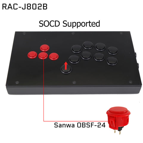 RAC-J800BB All Buttons Arcade Joystick WASD Fightstick Fight Stick 
