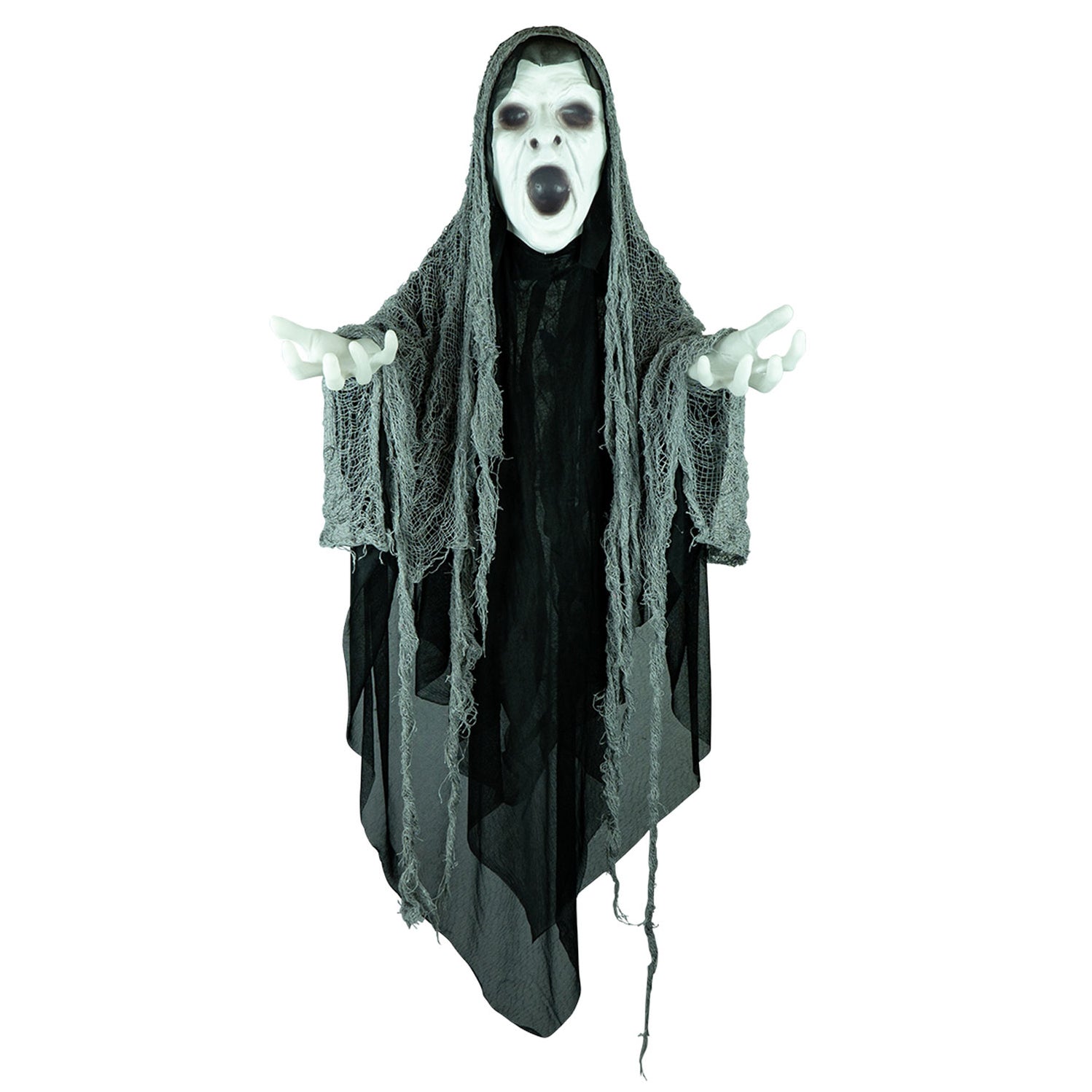 3ft 9in Tall Halloween Animated Hanging Floating Ghost Animatronic, To ...