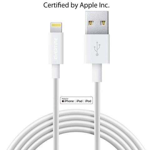 OVERTIME APPLE MFI CERTIFIED LIGHTNING CABLE 4FT