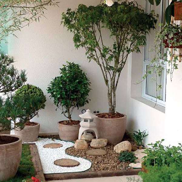 wonderful garden designs with pebbles 