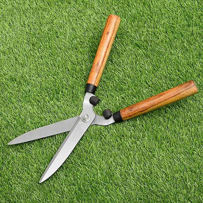 SAHO Hedge/Gardening Shears 300mm(11.8), with Short Wooden Handle