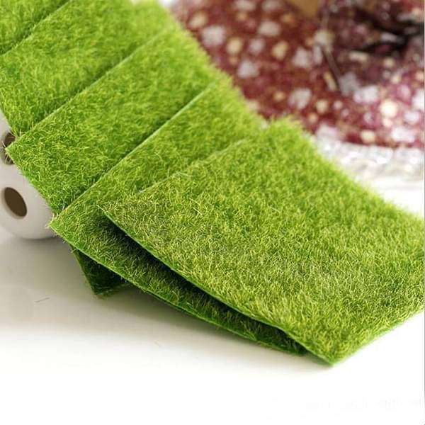 Buy Artificial lawn grass plastic mat miniature garden toy - 1 Piece ...