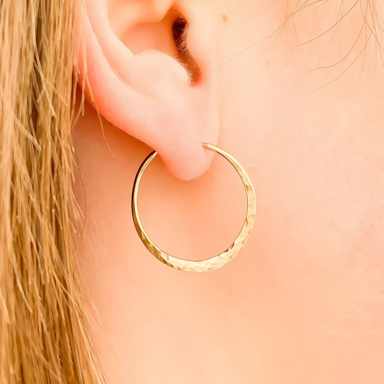 14K Solid Gold Hoop Earrings / Hoop Earrings / 20mm 25mm 45mm 50mm 60mm  70mm Hoops / Shiny Gold Hoops / Simple Gold Hoop Earrings / for Pair - Etsy