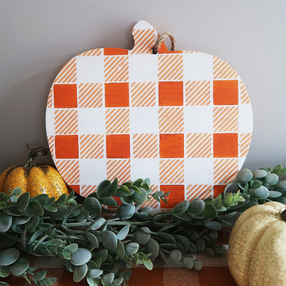 DIY Plaid Pumpkin - A Thoughtful Place