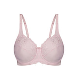 Pink Embroidered Minimiser Bra