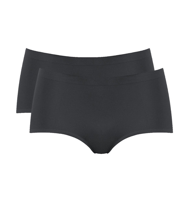 Sloggi Active Short 2 Pack In black, Boyleg Underwear