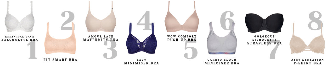 Product images of the 8 must have bras