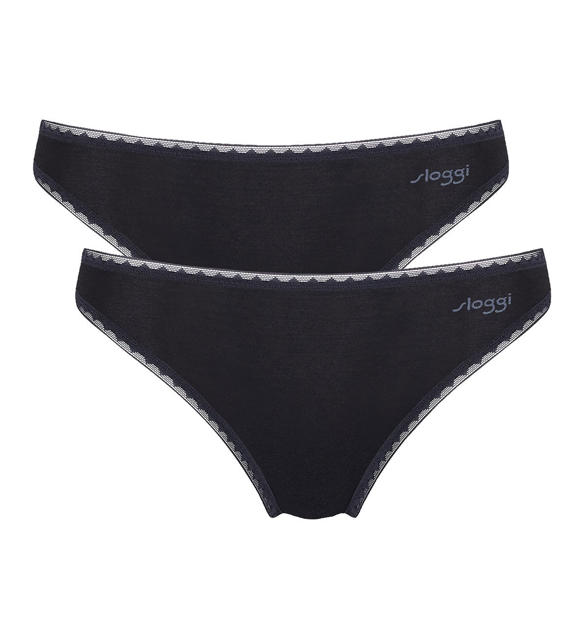 2 Underwear Women's Cotton Elastic sloggi Pant High Cut Tai 100