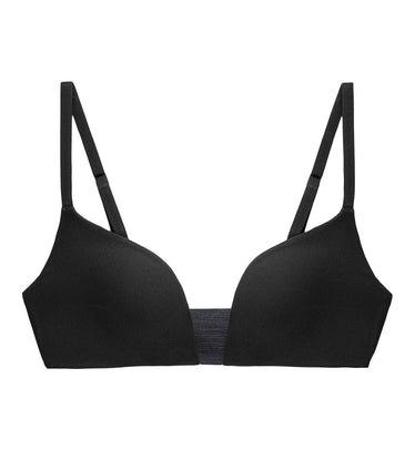 Buy Quttos Black Printed Non Wired Lightly Padded Push Up Bra