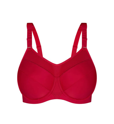 Triumph Triaction Seamfree Crop Top Wire-free Bra - Shanghai Red